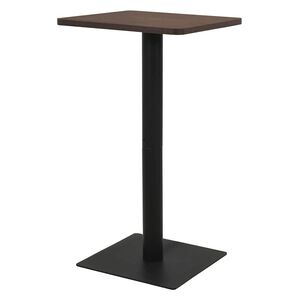 vidaXL Bar Table | Dark Ash and Black | Melamine Particle Board, Steel