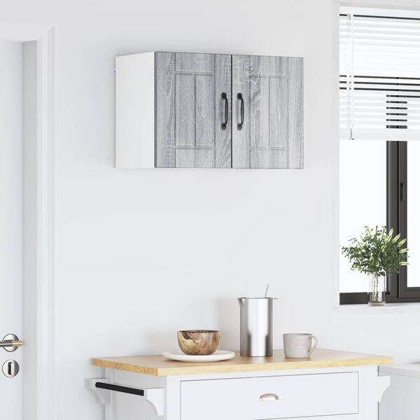 vidaXL Kitchen Cabinet 2 pcs Grey Sonoma 30 x 31 x 40 cm