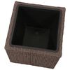 vidaXL Garden Raised Beds 3 pcs Poly Rattan Brown