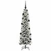 vidaXL Artificial Christmas Tree with 150 LEDs with Stand White 150 cm