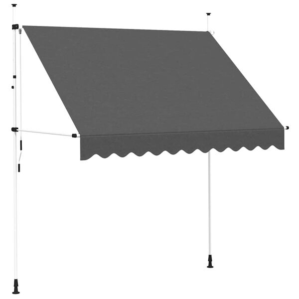 vidaXL Manual Retractable Awning 250 cm Anthracite