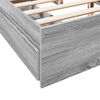 vidaXL Bed Frame with Drawers without Mattress Grey Sonoma 150x200 cm King Size