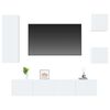 vidaXL 5 Piece TV Cabinet Set High Gloss White Engineered Wood