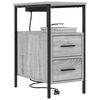 vidaXL Bedside Cabinet Grey Sonoma 30 x 48 x 61 cm Engineered Wood
