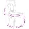 vidaXL Dining Chair 2 pcs White Solid Wood