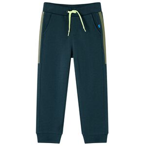 vidaXL Kids' Sweatpants with Drawstring Moss Green 92