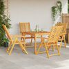 vidaXL Garden Chair 4 pcs Brown 57 x 72 x 109 cm Solid Acacia Wood