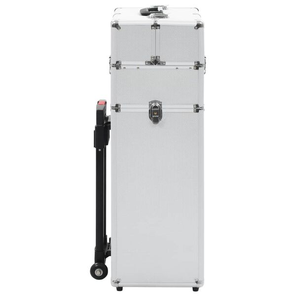 vidaXL Make-up Trolley Aluminium Silver