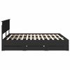 vidaXL Bed Frame with Drawer Black 180 x 200 cm Engineer Wood