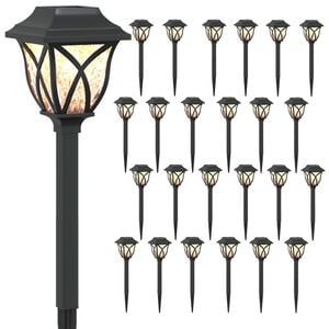 vidaXL Outdoor Solar Lights with Ground Spike 24 pcs Warm White 42 cm