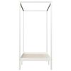 vidaXL Canopy Bed Frame without Mattress White Solid Wood 90x200 cm