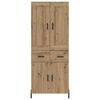 vidaXL Highboard with Drawer 2 pcs Artisan Oak Engineered Wood