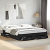 vidaXL Bed Frame with Drawers without Mattress Black 200x200 cm