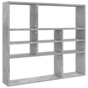 vidaXL Wall Shelf | Concrete Grey | Engineered Wood | Medium | Wall Mounted