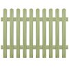 vidaXL Picket Fence Impregnated Pinewood 170x120 cm 6/9 cm