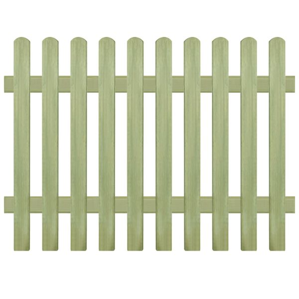 vidaXL Picket Fence Impregnated Pinewood 170x120 cm 6/9 cm