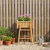 vidaXL Garden Planter with Holder Natural 50 x 38 x 74 cm Bamboo