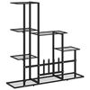 vidaXL Flower Stand 94.5x25x88 cm Black Metal