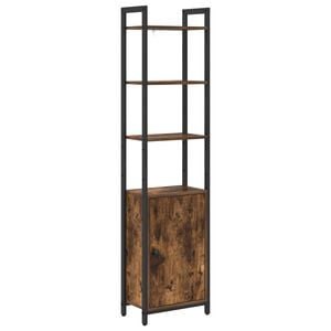 vidaXL Book Cabinet 6-Tier 40 x 24 x 161 cm Engineered Wood Smoked Oak