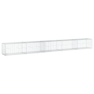 vidaXL Gabion Basket with Cover 500x50x50 cm Galvanised Iron