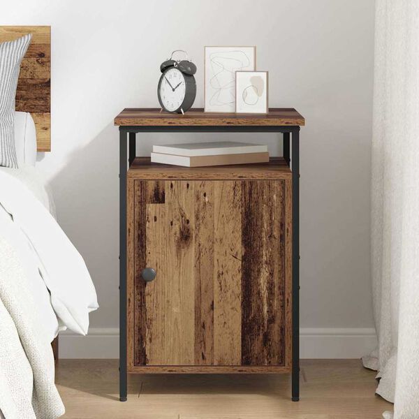 vidaXL Bedside Cabinet Old Wood 40 x 42 x 60cm Engineered Wood