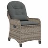vidaXL Recliner Chair Grey 56 x 66 x 95cm Poly Rattan