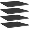 vidaXL Bookshelf Boards 4 pcs High Gloss Black 40x40x1,5 cm Engineered Wood