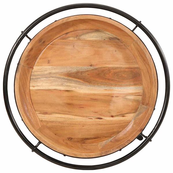 vidaXL Side Table &Oslash;55x60 cm Solid Wood Acacia