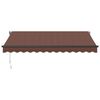 vidaXL Manual Retractable Awning with LED Brown 350x250 cm