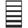 vidaXL Book Cabinet/Room Divider Black 100x30x167.5 cm Solid Pinewood