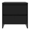 vidaXL Bedside Cabinet Black 45x34.5x44.5 cm Engineered Wood