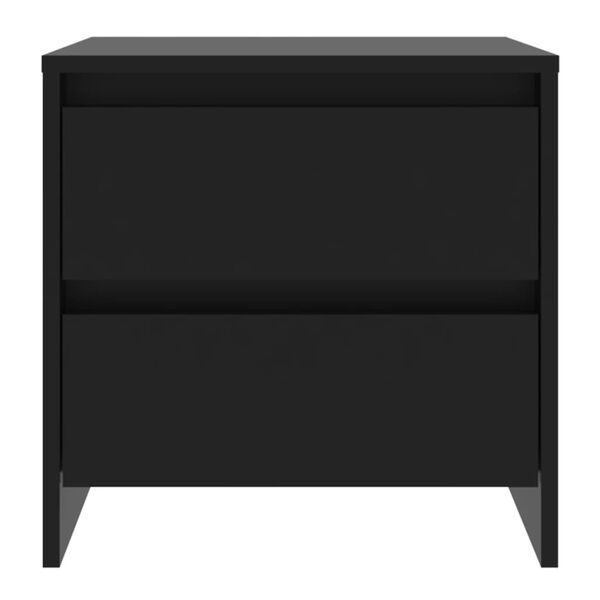vidaXL Bedside Cabinet Black 45x34.5x44.5 cm Engineered Wood
