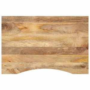 vidaXL Desk Top with Curve 100x60x2,5 cm Solid Wood Rough Mango