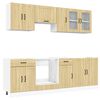 vidaXL 8 Piece Kitchen Cabinet Set Lucca Sonoma Oak Engineered Wood