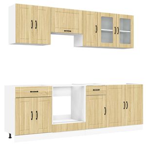 vidaXL 8 Piece Kitchen Cabinet Set Lucca Sonoma Oak Engineered Wood