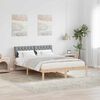 vidaXL Bed frame Brown and light grey 140 x 200 cm Solid pine wood