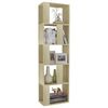 vidaXL Book Cabinet/Room Divider Sonoma Oak 45x24x159 cm Engineered Wood