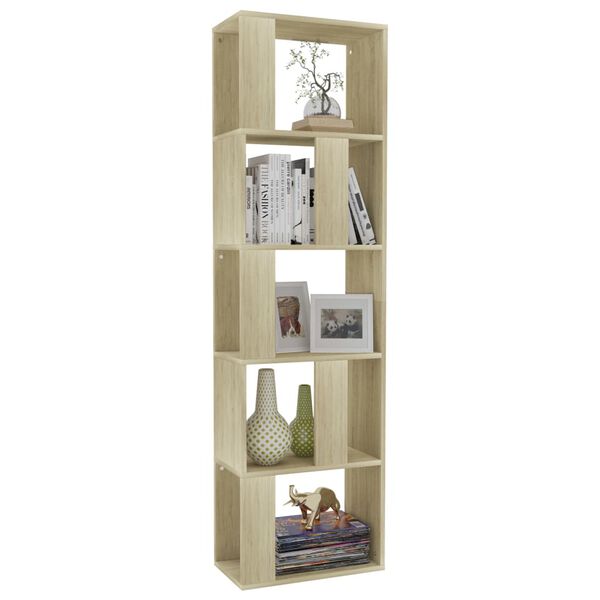 vidaXL Book Cabinet/Room Divider Sonoma Oak 45x24x159 cm Engineered Wood