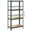 vidaXL 4-Layer Storage Shelves 2 pcs Anthracite Steel&Engineered Wood