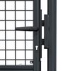 vidaXL Mesh Garden Gate Galvanised Steel 100x150 cm Grey