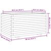 vidaXL Garden Planter White 90x60x49.5 cm Solid Wood Pine