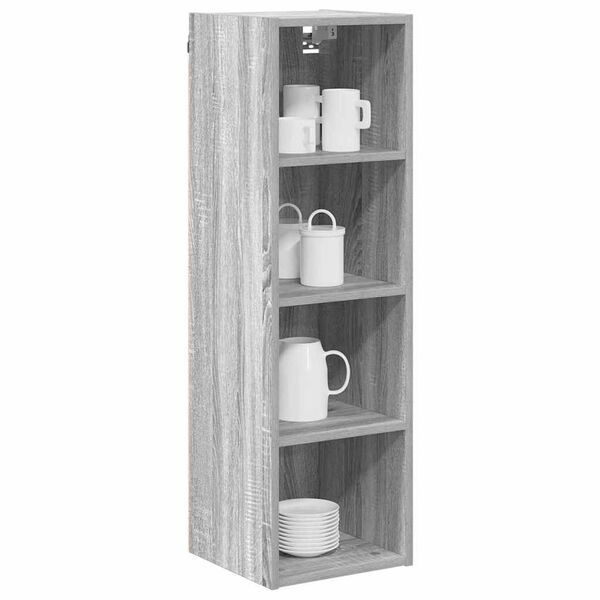 vidaXL Hanging Cabinet Grey Sonoma 30 x 29.5 x 100 cm Engineered Wood
