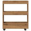 vidaXL Narrow Storage Trolley 3 Tier Artisian Oak Engineered Wood