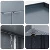 vidaXL Wheelie Bin Storage for 6 Bins Light Grey 408 x 77.5 x 121.5 cm