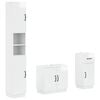 vidaXL 3 Piece Bathroom Cabinet Set HOORN High Gloss White