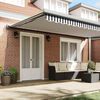 vidaXL Retractable Awning Anthracite and White 5x3 m Fabric&Aluminium