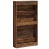 vidaXL Shoe Cabinet Smoked Oak 59x17x108 cm Engineered Wood