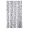 vidaXL Insect Curtain White and Grey 118x220 cm Chenille