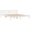 vidaXL Bookcase Bed without Mattress White 180x200 cm Super King Solid Wood Pine