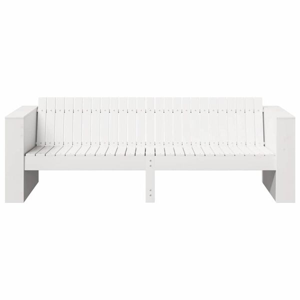 vidaXL Garden Sofa White 185.5 x 60 x 62 cm Solid Pine Wood